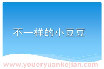 大班语言课件PPT《不一样的小豆豆》PPT课件图片